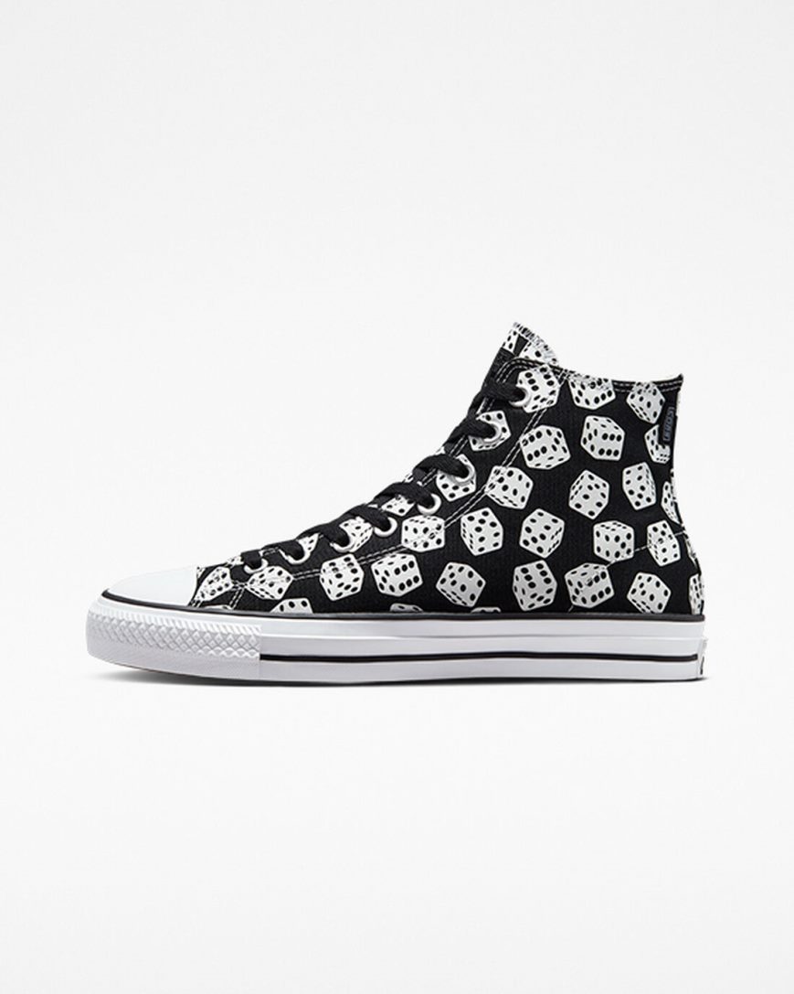 Women's Converse Chuck Taylor All Star Pro Dice Skate Shoes Black / White | AU 93C0EJ